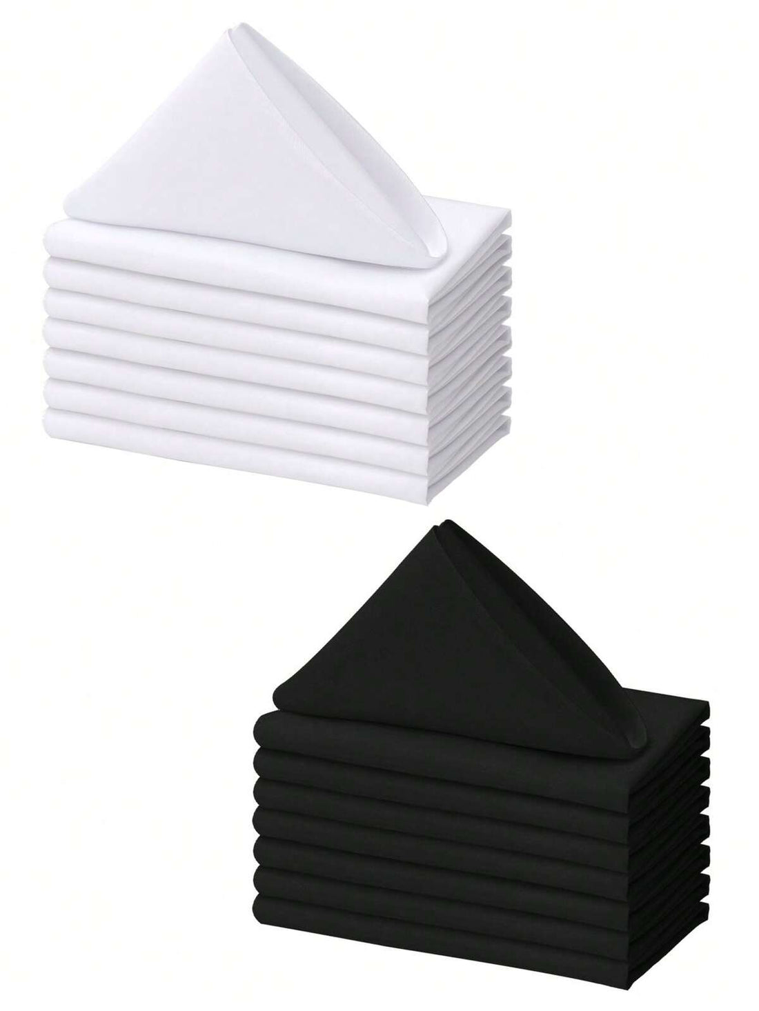 CozRhythm 6/10/20/50pcs Black Cloth Napkins, Size 17x17 Inches/20x20 Inches, 100% Polyester Material, Washable, Suitable For Parties, Weddings And Banquets